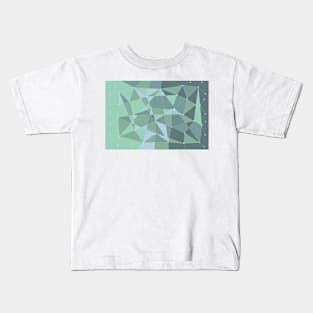 Abstract random geometric pattern green Kids T-Shirt